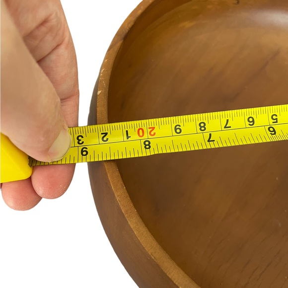 Vintage Hellerware Wooden Salad Bowl, Dimensions Shown in Pics, GUC. - Picture 5 of 6